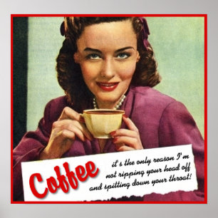 Café Arranca Tu Cabeza Póster Impreso Humor