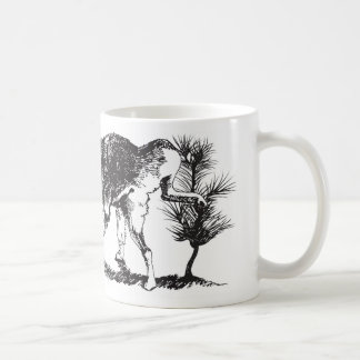 Café Arte de la taza del lobo y del lema