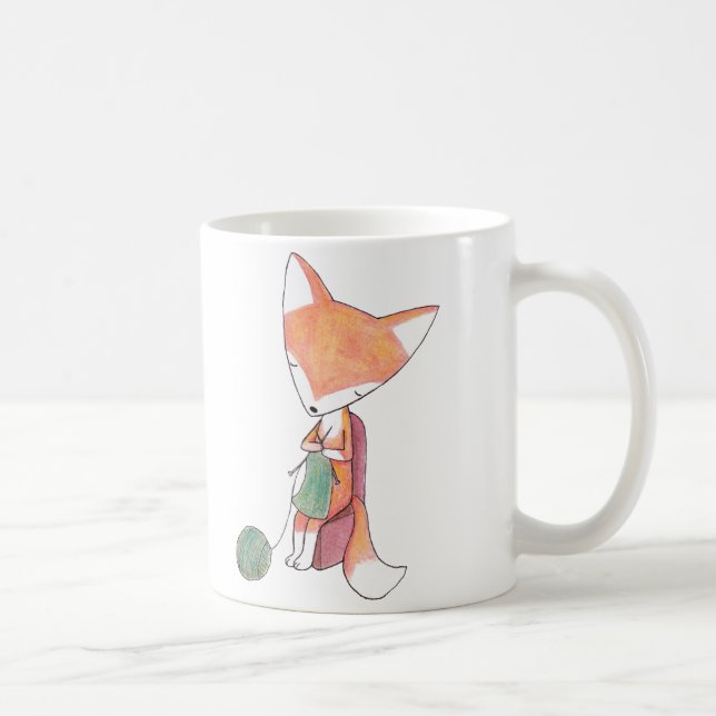 Café Arte gráfico del Fox de los amantes de la taza del (Derecha)