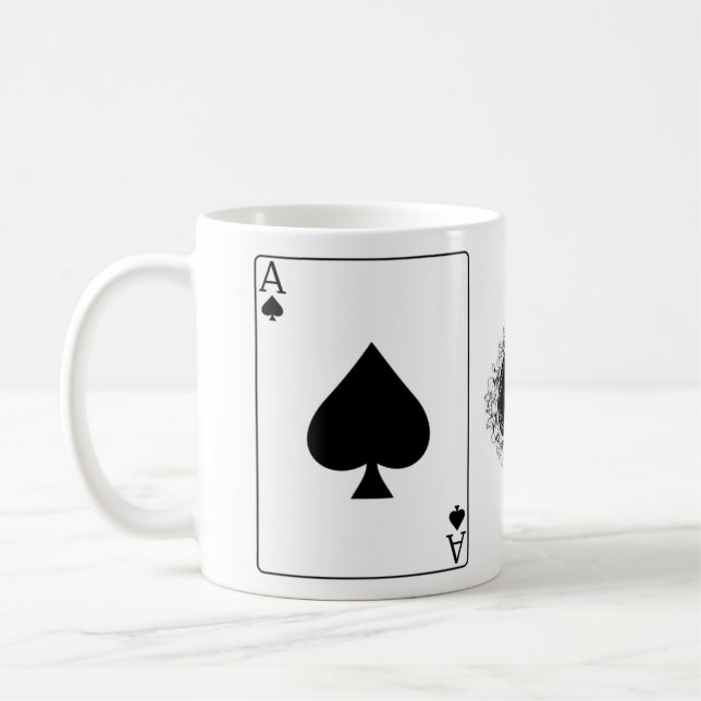 Café ¡As de la tarjeta de la taza de las espadas! (Izquierda)