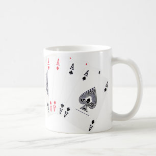 Café Ases de póquer ... taza de té inglés