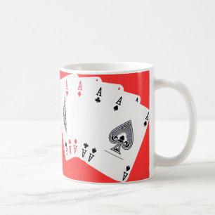 Café Ases de póquer ... taza de té inglés