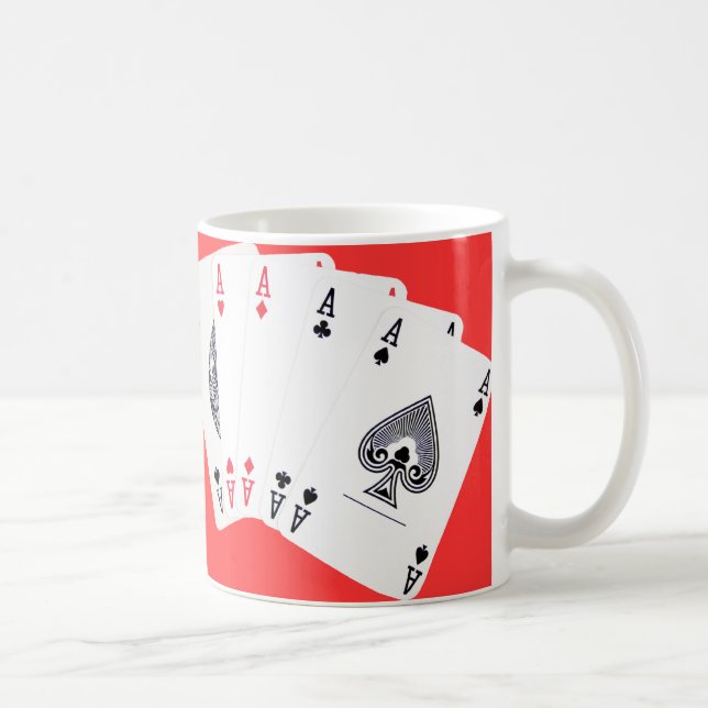 Café Ases de póquer ... taza de té inglés (Derecha)