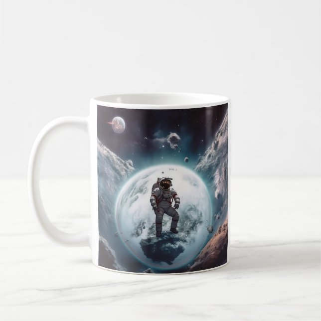 Café Astronauta en la taza de cerámica espacial (Izquierda)