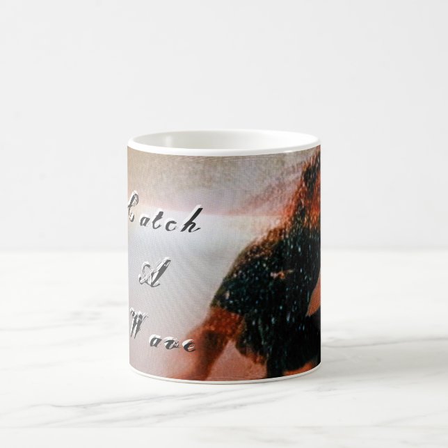 Café Atrapar una taza de ondas - Personalizable (Centro)