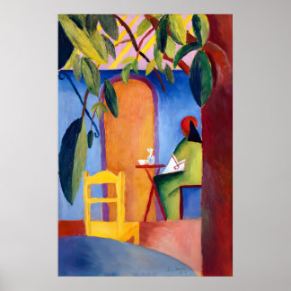 Café August Macke Felicidad Impresión de Arte Alem