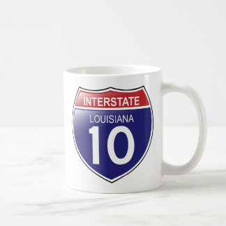 Café Autopista 10 en la taza de Luisiana