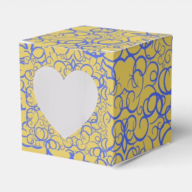 Café Azul Pequeño Regalo Caja de Favor de Bolsa (Anverso)