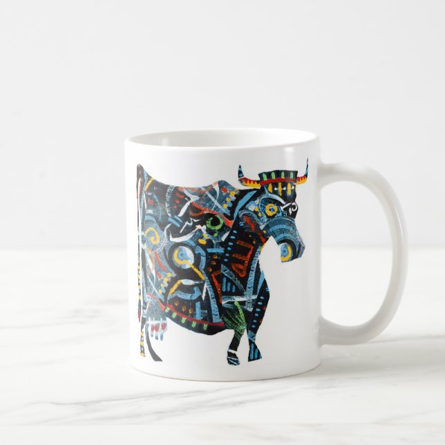 Café Azules visuales: Taza de la vaca (Derecha)