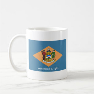 Café Bandera de Delawarean + Taza del mapa