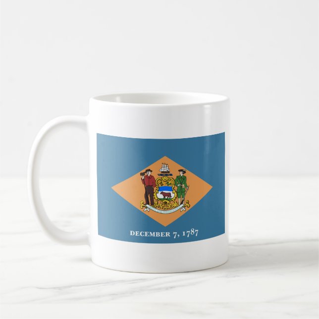 Café Bandera de Delawarean + Taza del mapa (Izquierda)