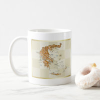 Bandera de Grecia + Taza del mapa