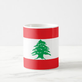Café Bandera de la taza de Líbano
