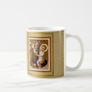 Café BANQUETE de oro del rezo de la taza w de San José