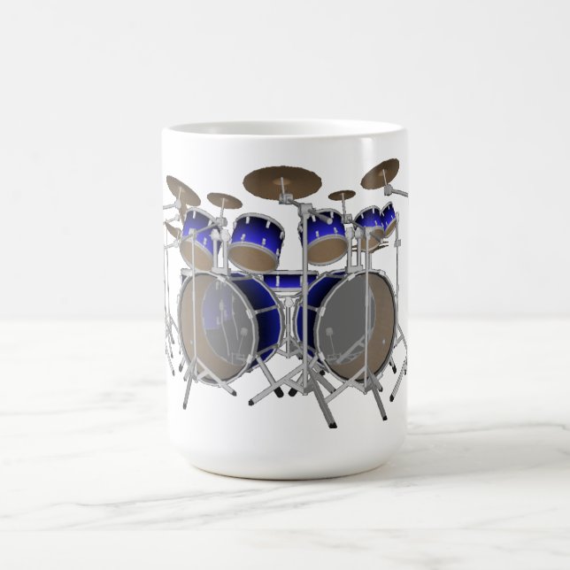 Café Batería de 10 pedazos: Pendiente azul: Taza de (Centro)