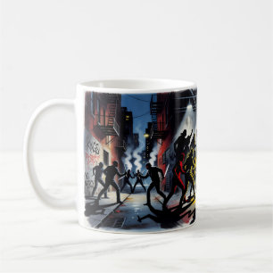 Café Beat It — Taza de la Pelea Callejera Nocturna en l