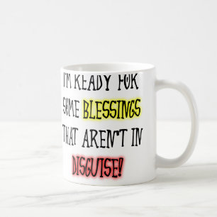 Café Bendiciones Disfrazadas Taza Divertida o Taza de V