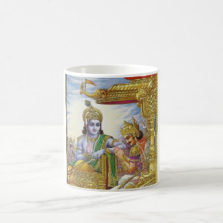 Café Bhagavad Gita - taza de Krishna Arjuna