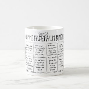Café Bingo de Comms Facepalm alrededor de la taza 3