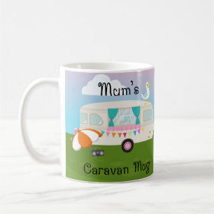 Café Blanco de la caravana de la mamá taza blanca