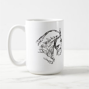 Café Blanco de la taza de la cabeza de caballo del