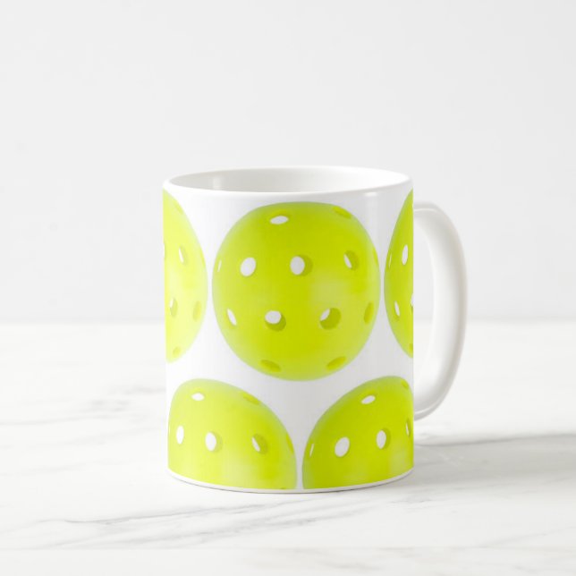 Café Blanco de la taza de Pickleball (Anverso derecho)