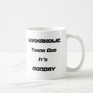 Café Blanco del Workaholic taza de la obra clásica de