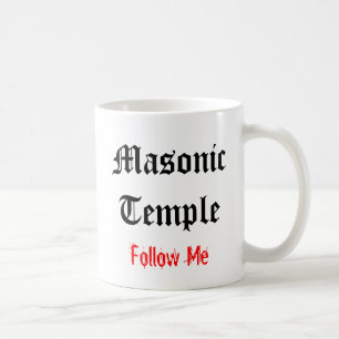 Café Blanco masónico de la taza #1 del templo