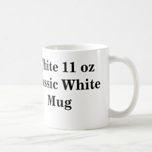 Café Blanco taza blanca clásica de 11 onzas