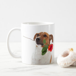 Café Boris - Jack Russell Terrier - taza del rosa de