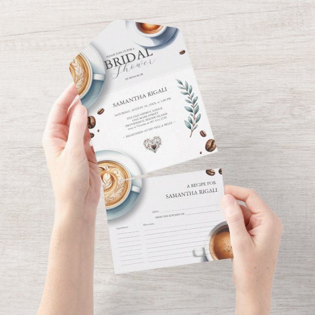 Café Bridal Ducha Invitaciones Amor Se Está Prepar (desgarro)