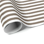 Café Brown| Papel de ajuste de franjas blancas<br><div class="desc">Este clásico papel de regalo de rayas es perfecto para sus necesidades de regalos! Envuelva un regalo de cumpleaños, regalo de ducha de bebé, regalo de ducha de novia, regalo de boda o regalo para cualquier otra ocasión especial. También es una opción maravillosa para envolver la artesanía de papel: envoltura...</div>