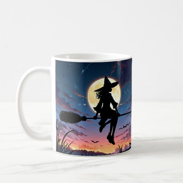 Café Bruja anime en la taza de baño - Halloween fantasm (Izquierda)