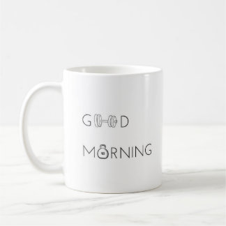 Café "Buena taza blanca clásica de la mañana" -