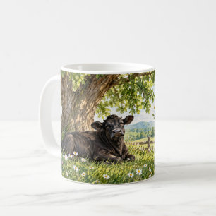Café Buenos Días Ocurren Aquí Taza de Vaca Negra