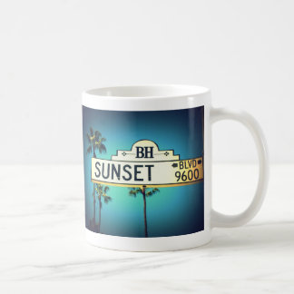 Café Bulevar de la puesta del sol. Taza
