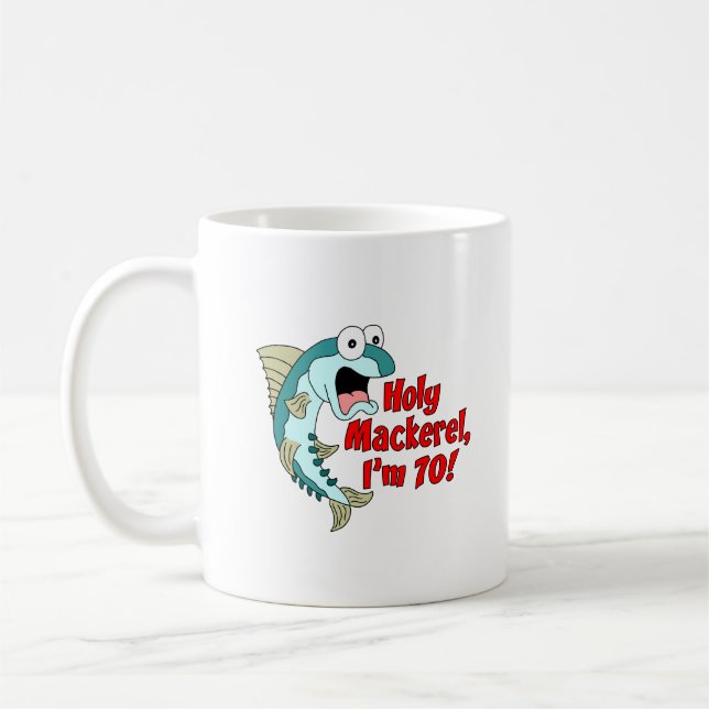 Café Caballa santa soy taza divertida de la pesca 70 (Izquierda)