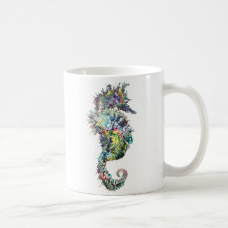 Café Caballo de mar, de pintura original, taza de cabal