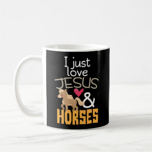 Café Caballos y amante cristiano del caballo de la taza