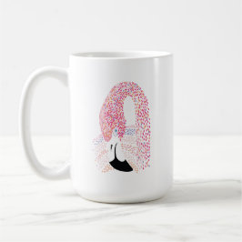 Café Cabezas de flamenco gráficas coloridas Taza de 15 