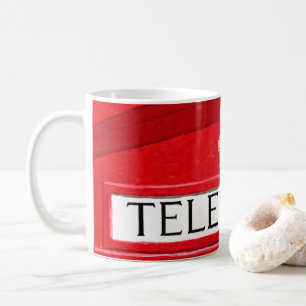 Café Cabina de teléfonos roja - taza británica clási