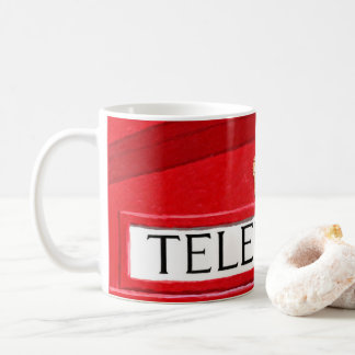 Café Cabina de teléfonos roja - taza británica clásica