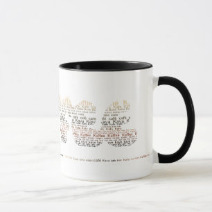 café Café-formado en taza de los otros idiomas
