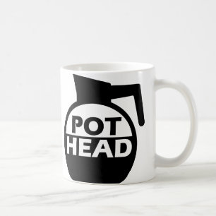 Café Cafeína divertido de la taza de la cabeza del pot