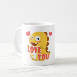 Café Caída de VIPKID en la taza de Dino del amor