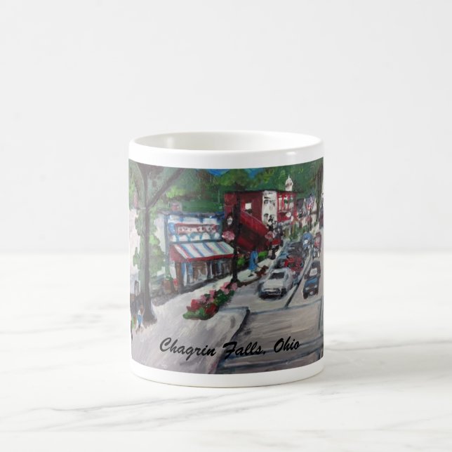 Café Caídas del disgusto, taza de la pintura de escena (Centro)