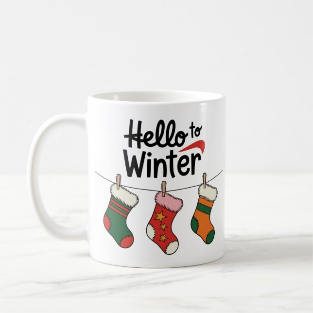 Café Calentarse con tu taza favorita de invierno (Izquierda)