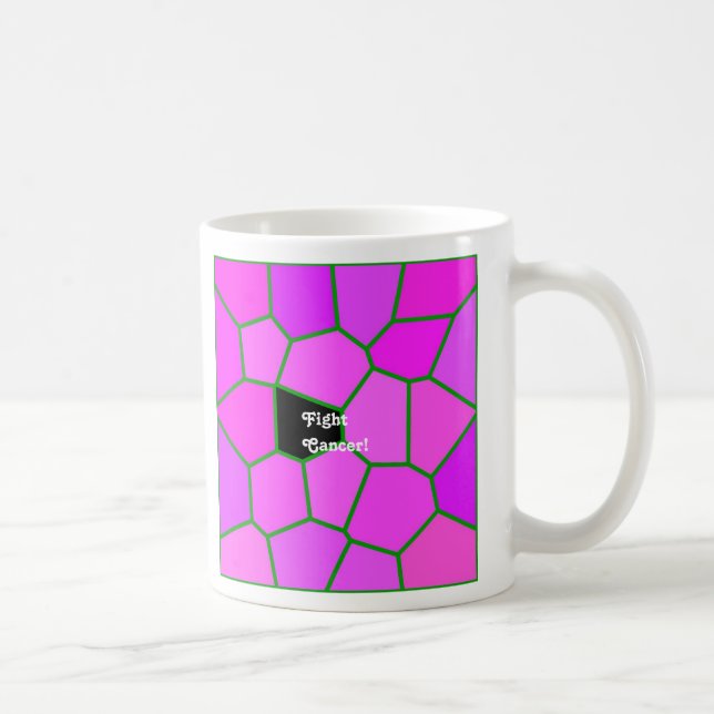 Café ¡Cáncer de la lucha! Taza (Derecha)