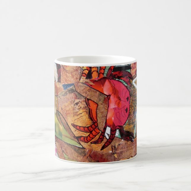 Café Cangrejo, collage, taza de café, taza (Centro)