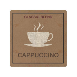 Café cappucccino arte mural Metalizado